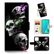 ( For Optus X Tap 3 ) Wallet Flip Case Cover AJ24336 Skull