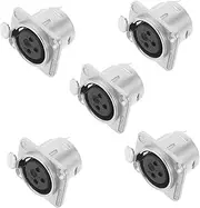 5pcs XLR Panel Mount Connector XLR Panel Mount Mount XLR Interface 3 Pin XLR Panel Mount Connector 3 Pin XLR Panel Mount Mount