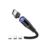 3A Micro USB Type C Circular Magnetic LED Idicator Light Fast Charging Data Cable For HUAWEI P30 XIAOMI Oneplus 7 S110 S10+ VIVO OPPO