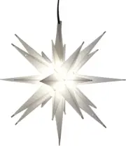 12 Bright White Led Moravian Star Tree Topper - Hanging Outdoor/indoo