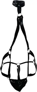 [Legou] Men's Crotchless Thong Erotic Leather Bandage Jockstrap