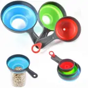 Canning Funnels, Set of 3 Silicone Collapsible Funnels for Kitchen Use, Food Gra