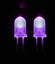100pcs F5 5mm Round Ultra Violet LED UV Light 390-395nm Purple Lamp