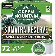 Green Mountain Coffee Roasters Sumatra Reserve Keurig Single-Serve K-Cup pods, Dark Roast Coffee, 72 Count