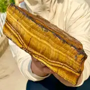 6.38LB Large Golden Tiger'S Eye Rock Quartz Crystal Mineral Specimen Metaphysics
