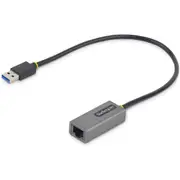 StarTech.com USB to Ethernet Adapter, USB 3.0 to 10/100/1000 Gigabit Ethernet LAN Adapter, 1ft/30cm Attached Cable, USB to RJ45 Adapter - USB 3.2 1)
