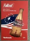 Fallout Nuka Cola Victory Glass Bottle + 10 Bottle Caps Rocket Replica Figure