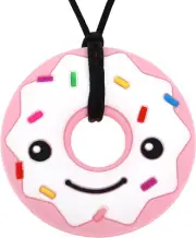 Panny & Mody Smile Donut Sensory Chew Necklace for Kids Boys Girls, Silicone ...