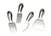 Oneida Stainless Steel 4 Piece Cheese Tools - Dishwashers Safe NEW Old Stock