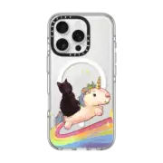 iPhone 16 Pro Clear Case MagSafe Compatible Rainbow Unicorn