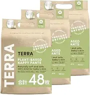 TERRA Diapers, Set of 3, Super Absorbent, Skin-friendly, For Night Use, Going Out, Sensitive Skin, Smooth, Breathable, Tight & Hold On Period, Pants (22.0-30.9 lbs (10-14 kg), Toddler Diaper Pack