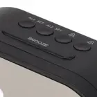(Black Shell White Light) Desktop Clock Bedside Clock Table Alarm Clock Silen AU