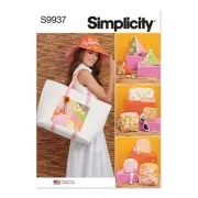 NEW Simplicity S9937 Hat, Tote Bag & Zipper Cases Pattern By Spotlight