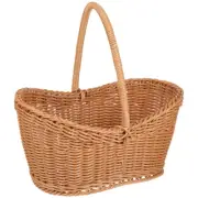 Woven Gift Basket Handheld Baskets Egg Collecting Shopping Storage
