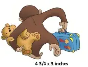 Curious George Wall Decal Traveling Monkey Vinyl Sticker Peel & Stick Kids Room