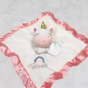 Magic Years Unicorn Lovey White Pink Baby Security Blanket Plush Believe New