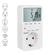 US EU UK Plug Outlet Electronic Digital Timer Socket 220V AC Programmable Relay