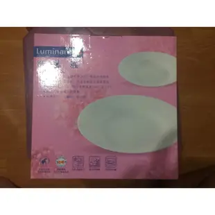(便宜賣) 樂美雅 Luminarc 強化餐盤 盤子 22cm 矽砂蛋白石 玻璃 碗盤 碟