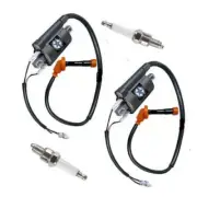 2x IGNITION COIL +Spark Plug FOR KAWASAKI EX250 NINJA 250R 86-87