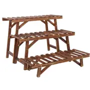 3pcs Plant Stand Flower Step Bench Rack Herb Storage Shelf Garden Indoor Outdoor