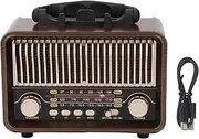 Retro Vintage Radio, Portable AM FM SW Radio 5.4 Bluetooth Speaker, Rechargeable 1200mAh Battery with Antenna Type C AUX USB Port, Adjustable Antenna for Indoor Outdoor Gift