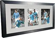 Kitbags & Lockers Signed Black 2022/23 Manchester City Erling Haaland Phil Foden Jack Grealish Kevin De Bruyne Silva Gundogan Autographed Picture Frame Football Soccer Poster Gift
