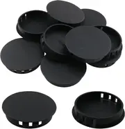 10pcs Black Hole Plugs 50mm/2" Plastic Round Flush Type Snap in Locking Hole Tube Blanking End Caps