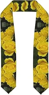[EdWal] yellow roses print Graduation Stole and Sash Class for Unisex Adult Honor Stole Honor Stole of 2025