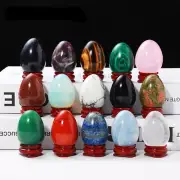 Natural Quartz Crystal Egg Shape Healing Gemstone Reiki Palm Worry Chakra Stone