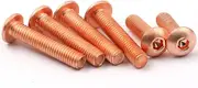 Case Screws 1-10pcs M3-M8 T2 Pure Copper Round Socket Head Hexagon Socket Screw with High Conductivity for Electrical