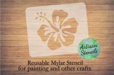 Hibiscus Flower Stencil, Wall Painting Stencil, Wood Sign and Craft Stencil