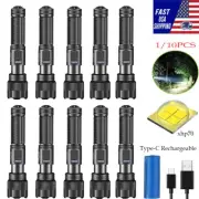 9900000 Lumens Super Bright LED Flashlight Tactical Rechargeable LED Work Lights
