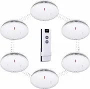 6 ANKA Wireless Interconnected Photoelectric Smoke Alarm Detector & Remote