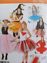 No Sew Halloween Costume Tutu Skirt Pattern Simplicity 2074 0855 Dog Costume