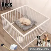 OZNALA Dog Playpen Enclosure Portable Panel Pet Playpen Fold Puppy Exercise Play Fence 8Panels
