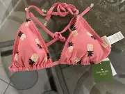 WOMEN BIKINI TOP ONLY SIZE S KATE SPADE NEW w TAGS REMOVEABLE PADS APRICOT COLOR