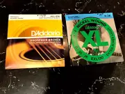 D'Addario EJ15 Bronze EJ19 Acoustic Guitar Strings & EXL 130 Nickel Electric St