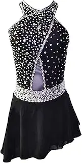 [Zagitova] Figure Skating Dress for Girls Open Back Women Performance Competition Dance Outfits with Shiny Rhinestone