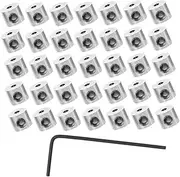 IWOWHERO Craft Accessory Kit Locking Pin Backs with Lock Clamp for Brooch Lapel Badges Jewelry Making