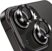 Entronix Camera Lens Protector Compatible with iPhone 15/15 Plus - Luxury Metal
