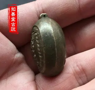 仿古銅器手把件佛像吊墜觀音佛祖手工精品純銅古玩古董收藏雜項