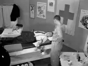 Personality Arthur Godfrey appears on television for a Red Cross 1940s Old Photo