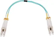 uxcell 0.2 Meters 0.6Ft Fiber Patch Cable Multimode Duplex LC-LC OM4 LSZH Fiber Optic Jumper Green for Network Transceiver,Instrumentation 1Pcs