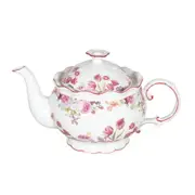 Rose & Tulip Teapot 600cc Fine Bone China