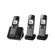 Panasonic Triple Handset Cordless Phone With Answering Machine Power Back Up