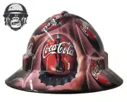 Custom Hydrographic Safety Hard Hat COCA COLA PRO CHOICE WIDE BRIM