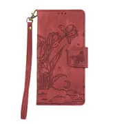 MCC Folio Case iPhone 13 Leather Wallet Cover Butterfly Apple iPhone13 [Red]