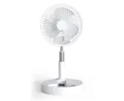 Mini Desktop Battery Fan, Rechargeable Battery Desk 4 Adjustable Speeds, Standing Fan