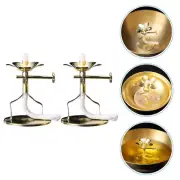 2 Pcs Buddha Wick Rack Alloy Holder Finials for Lamps Torch Wicks Stickers