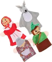 CLISPEED 4pcs Animal Finger Puppets Cute Cartoon Puppets for Parent Interaction Storytelling and Christmas Party Favors